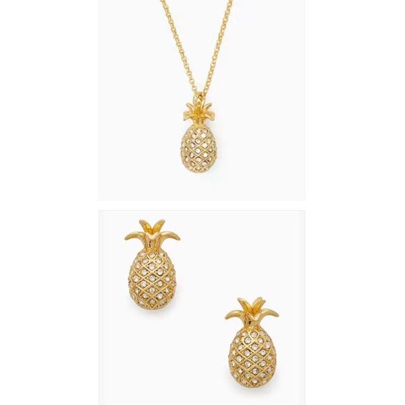 kate spade Jewelry - Kate Spade NEW necklace & earrings SET - Pineapple Passion jewelry
